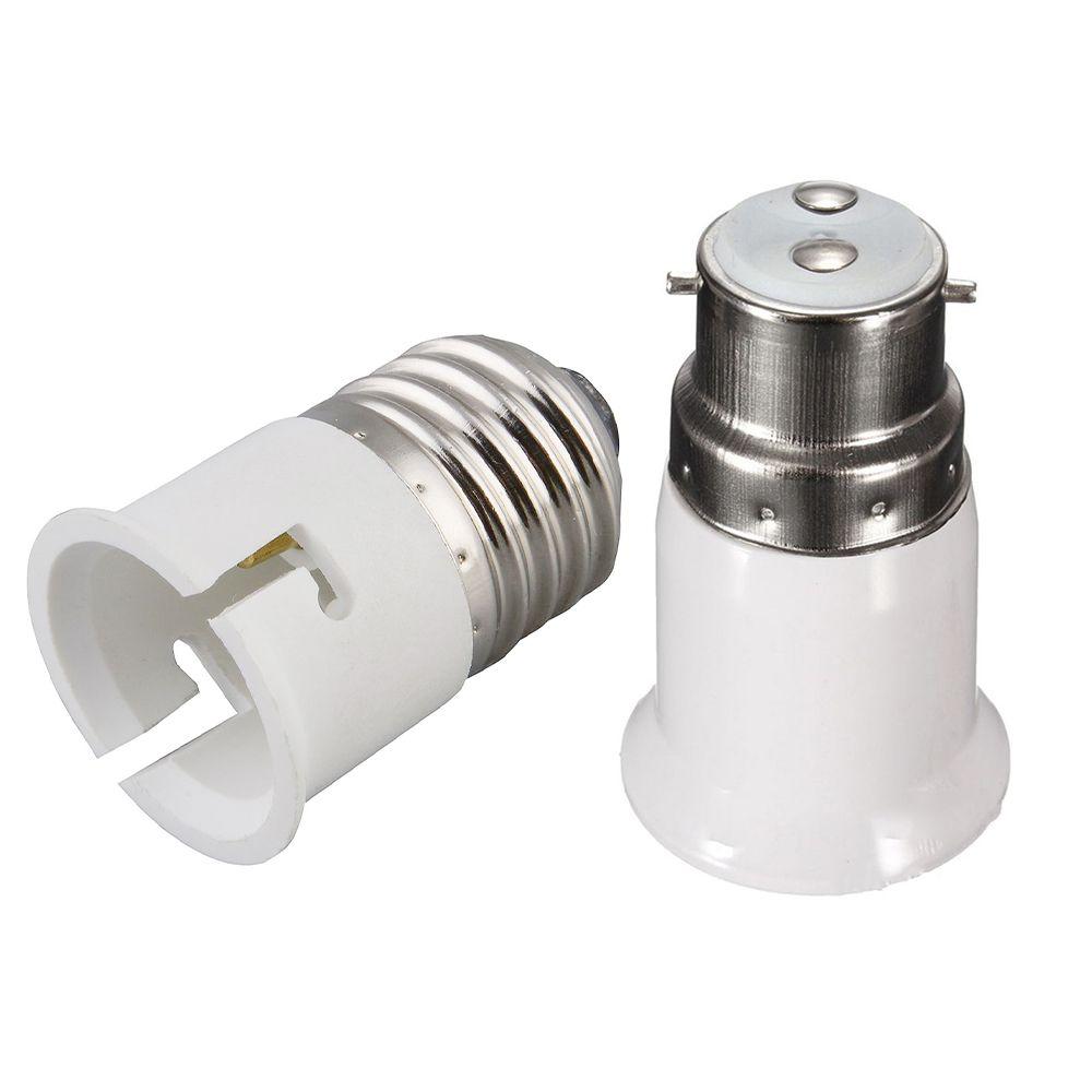 

2 PCS Lights Screw B22 to E27 Lamp Holder Converter Adapter E27 to B22 Lamp Light Bulb