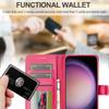 LC.IMEEKE For Samsung Galaxy S25+ Case Calf Texture PU Leather Stand Wallet Phone Cover