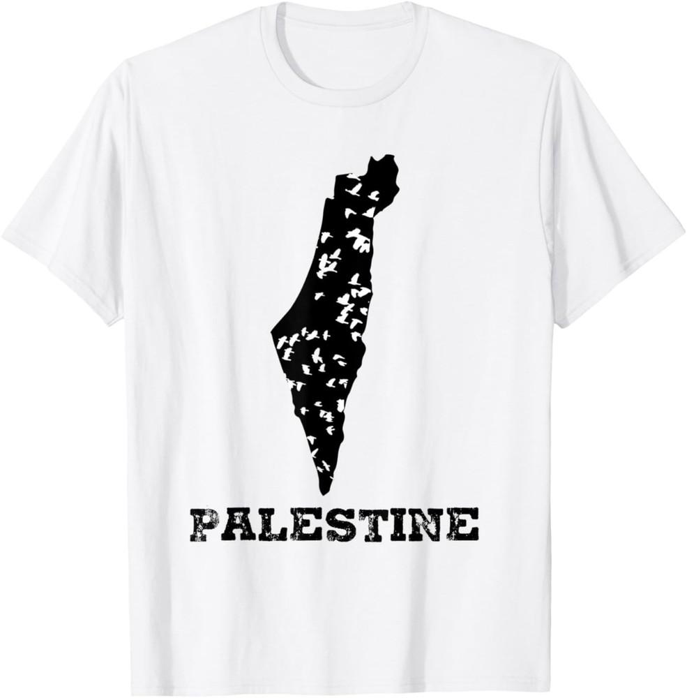 Palestine map Palestinian country Unisex T-Shirt XXXXL