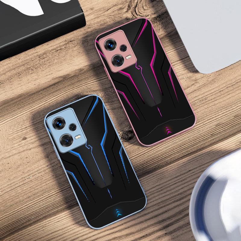Cool Mech White For Xiaomi 14 Ultra 13 Lite Redmi Note 13 11 Pro 12 Plus Poco X6 3 Pro F4 6 GT Tempered Glass Phone Case