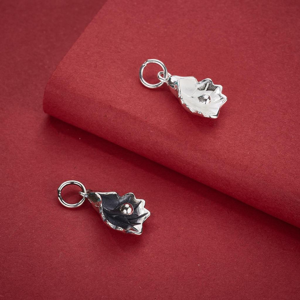 S925 Sterling Silver Morning Glory Flower Pendant for DIY Beading, Bracelet, Necklace Accessories.
