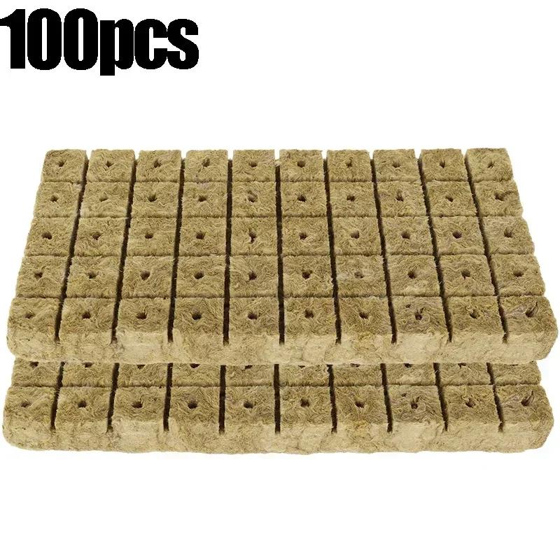 Seedling Grow Plug Sponge Block Starter Rock Wool Planting Grow Cubes Hydroponics Cuttings Garden Plant Propagation Grow Supply