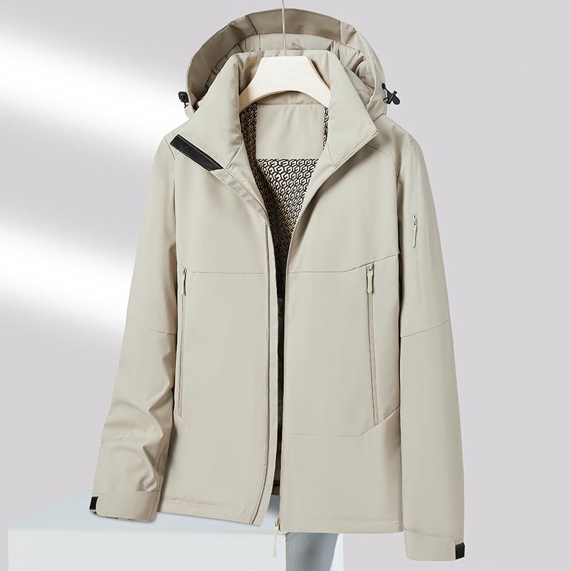 Schwarzgold warm gefütterte Baumwollkleidung lässige Sport-Kapuzenjacke winddicht, kältebeständig und wasserdicht Outdoor-Bergsteigeranzug