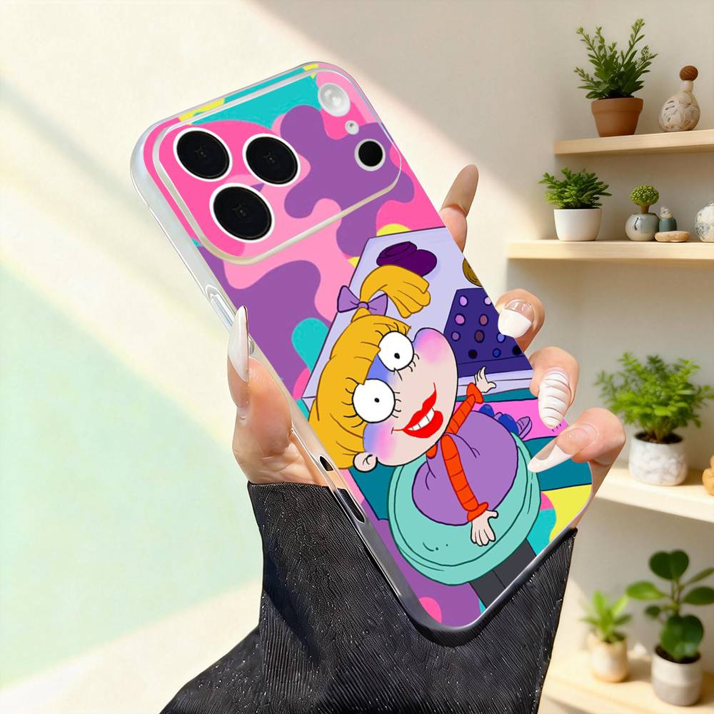 R-Rugrat Chuckie A-AngelicaS For iPhone 11,12,13,14,15,16,17,Pro,Max,Plus,Mini,SE4,E Phone Case Magnetic For Magsafe Wireless