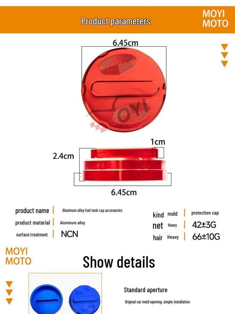 Aluminum Alloy Fuel Tank Cap for Motorcycle Mods (PCX/ADV/CLICK/GIORNO)