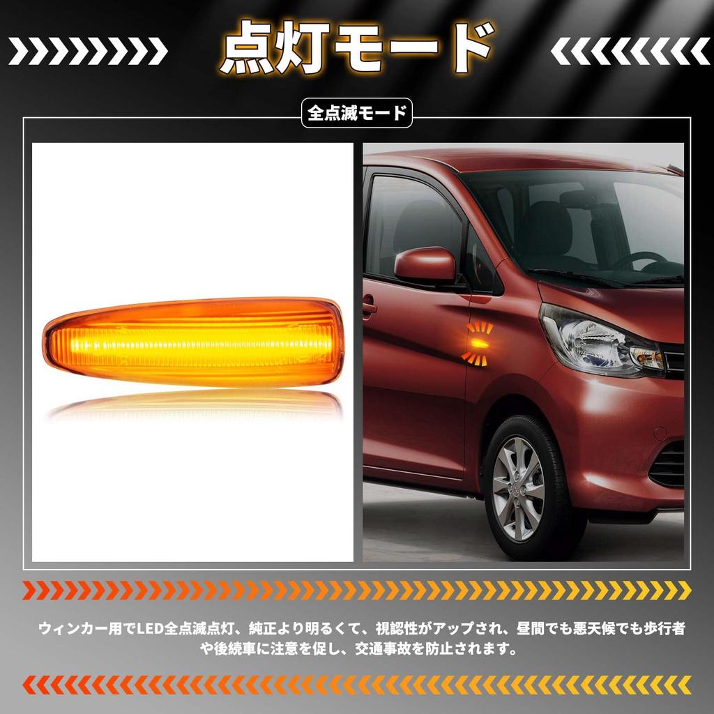 NEIFILES Mitsubishi Lancer Evolution X LED Side Flashing Replacement Fender Corner Marker for Galant Fortis EK Marker, Type, (CZ4A) Lancer, Sportback,