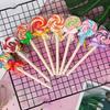 Lollipop ballpoint pen 8-piece set cute swirl candy writing instruments oil-based stationery fun giveaway gift girls presents prizes childrens