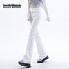 Women's High-Waisted Slim-Fit Flared Denim Trousers