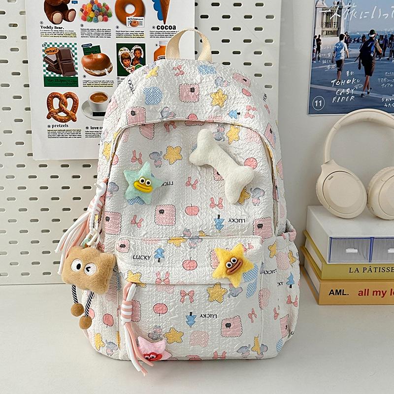 School bag High value college student school bag ins Cute large capacity soft girl girl backpack Versatile travel backpack