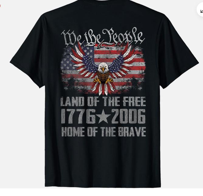 American Flag Eagle Shirt 250 Years 1776 2026 250th Birthday T-Shirt S