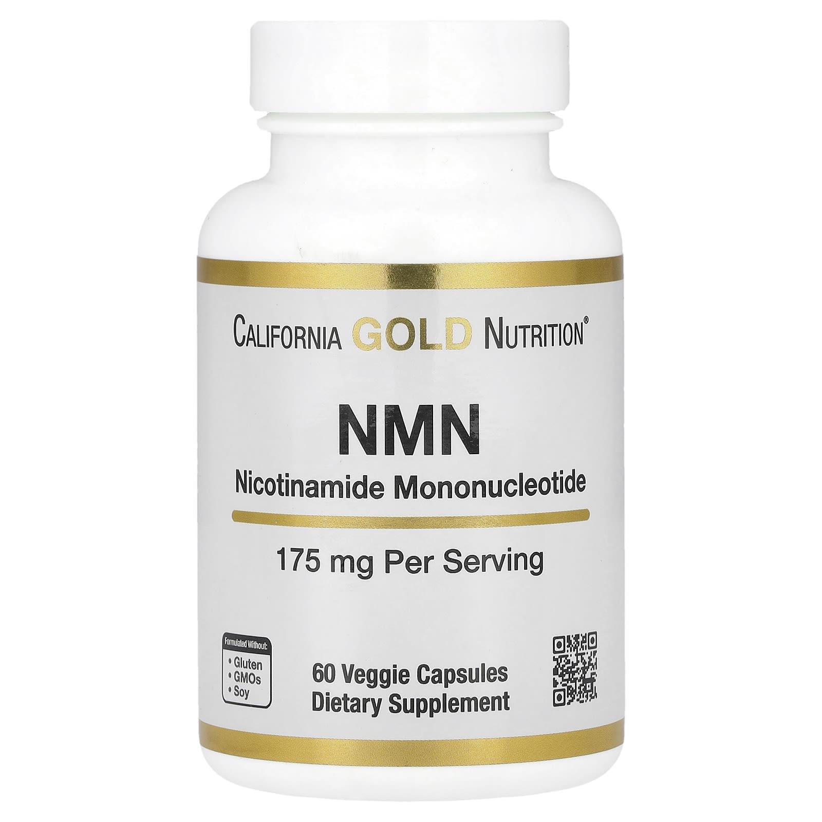 

California Gold Nutrition, NMN, 175 мг, 60 овочевих капсул
