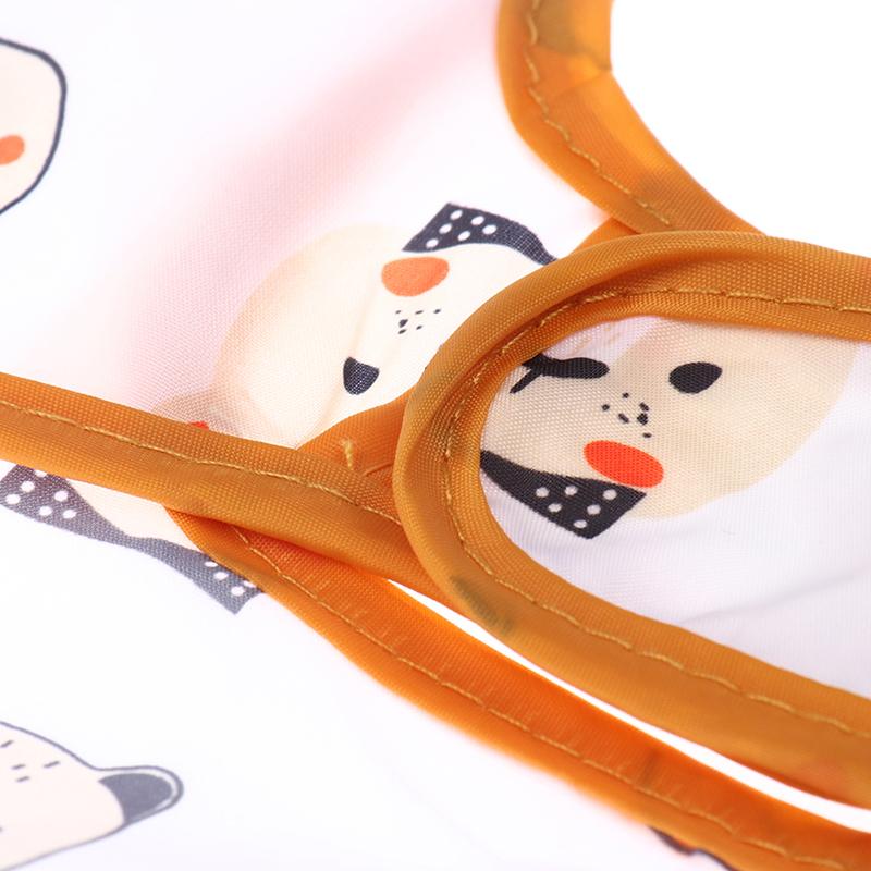 Baby Kids Toddler Long Sleeve Waterproof Art Smock Feeding Bib Apron Pocket