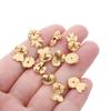 20pcs/lot Gold Color Flower Heart Stainless Steel Earring Studs Ears Hook Backs Stopper For Jewelry Making Earring Stoppers