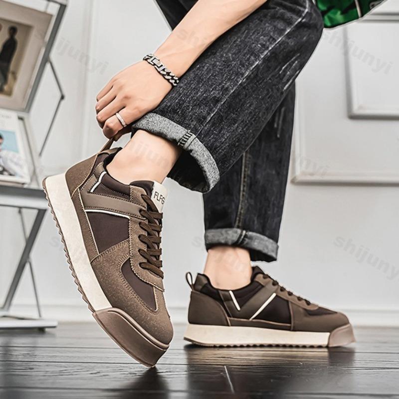 Fashion Retro Niche Design Casual Thick Soled Low Top Shoes for Men Spring 2025 New Fashion Trendy Versatile Comfortable Chunky sneakers