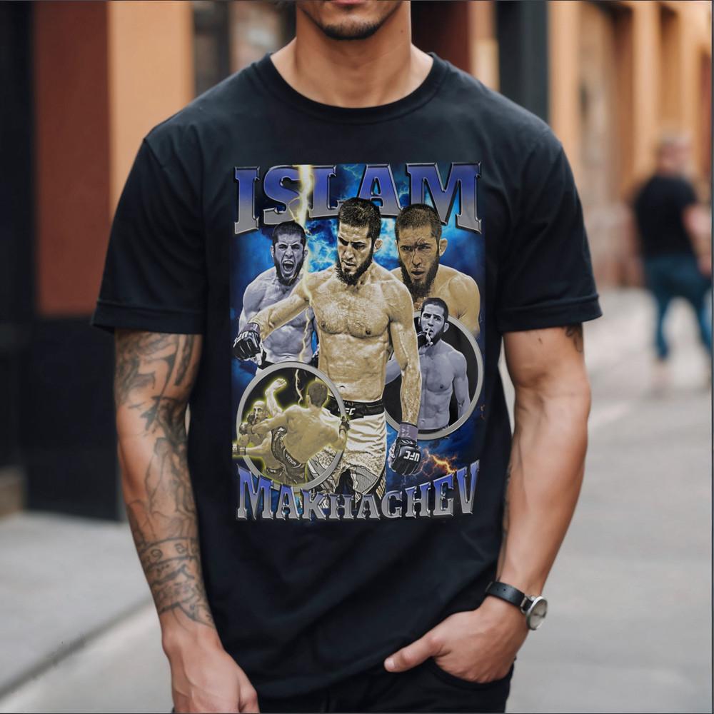 Islam Makhachev Graphic T Shirt UFC Vintage Unisex Heavy Cotton Tee Unisex T-Shirt XXXXL