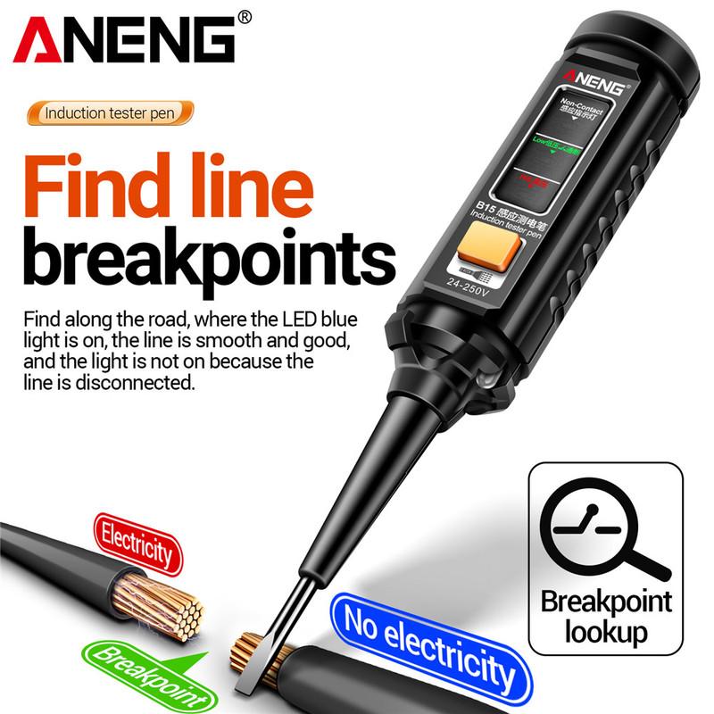 Multimeter Tester Pen Suit ANENG SZ308+B15 Multimeters 1999 Counts 24-250V Voltage Detector Meter Diagnostic Breakpoint Finder
