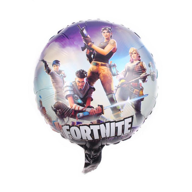 1set Fortnite Meloned Theme Happy Birthday Balloons Game Family Decorations Party Boy Kids Toy Baby Shower Foil Latex Ballons