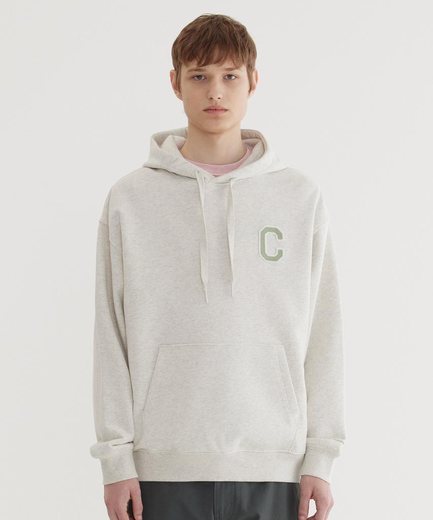 C Logo Hoodie Oatmeal