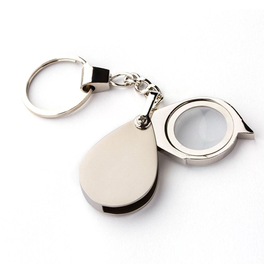 15X Handheld Mini Folding Magnifier Portable HD Key Chain Magnifiers Magnifying Glass Lens Durable Glass Loupe Pocket Tools