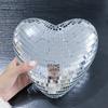 Lightweight Disco Ball Decorations Heart-Shaped Christmas Party Decorations  Keys Chain