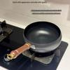 Traditional Handmade Hammered Iron Stir-Fry & Milk Pan - Non-Stick Smooth Surface