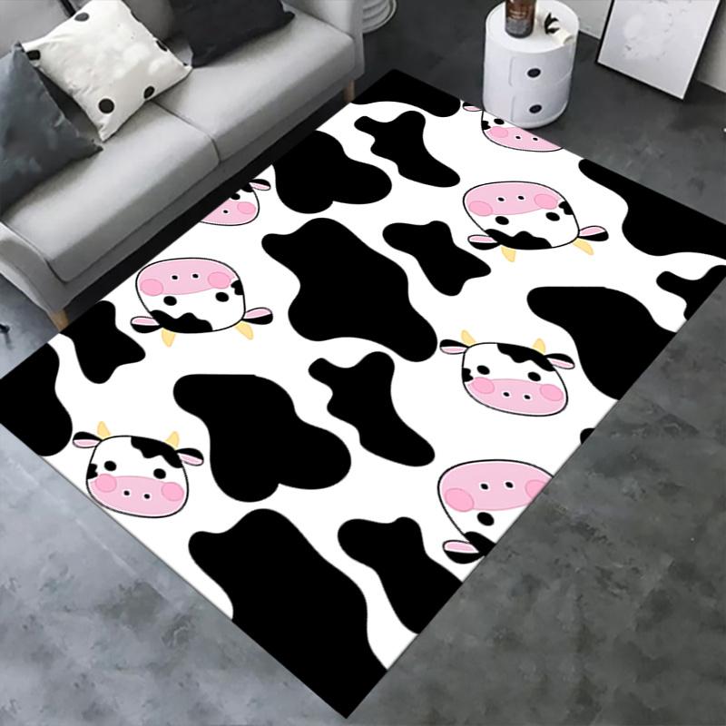 Chair Mat: Cute Cow Print Office Carpet Oversized Rug for Home Decor, Sofa Cover, Gift Idea, Suitable for Bedroom, Living Room & Various Rooms