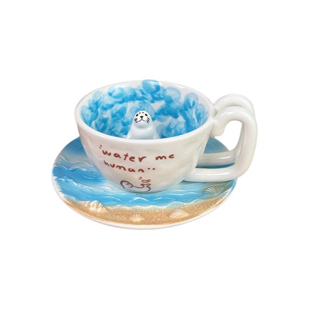 Keramik Dichtung Schwimmbad Keramiktasse 3D Figur Kaffeetasse Milch Anime Themen Tasse Frühstück Kaffee
