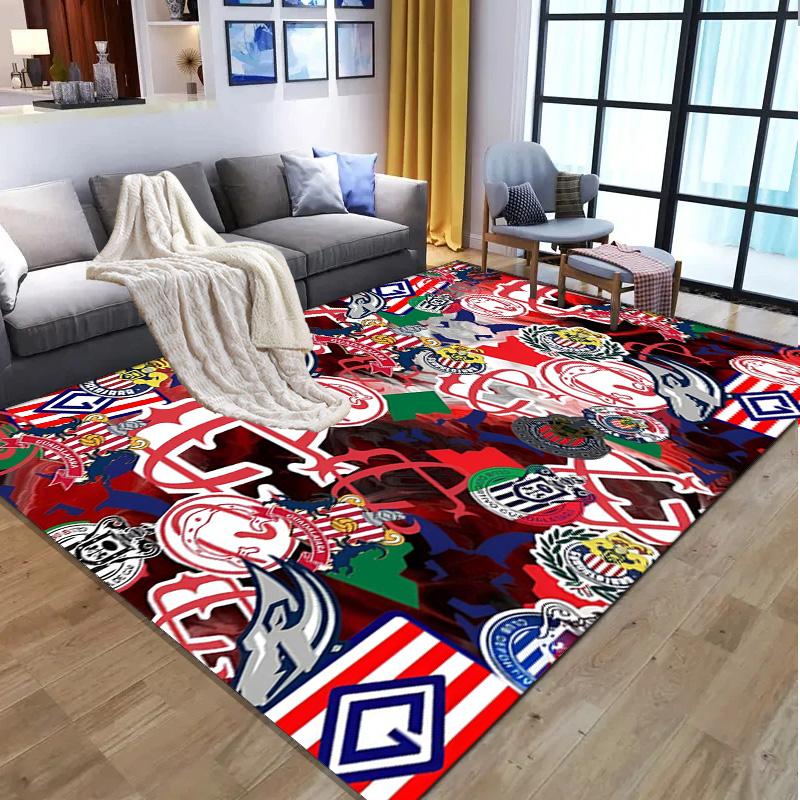 Club Deportivo Guadalajara Pattern Rug, Indoor/Outdoor Mat, for Picnic, Gameroom, Bedroom, Office, Living Room, Home Decor Carpet, Birthday Gift
