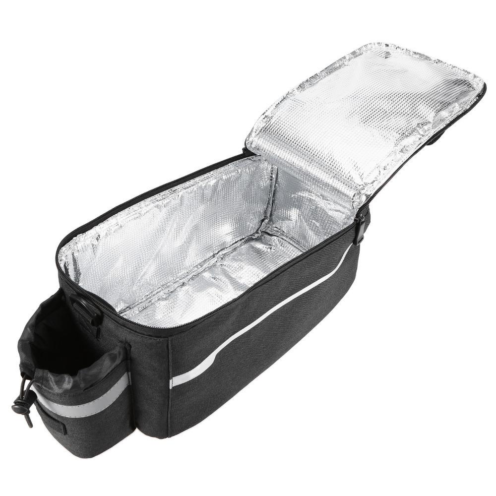 

Insulated Bike Pannier Bag with Reflective Stripes Bike Trunk Bag Bicycle Carrier чёрный