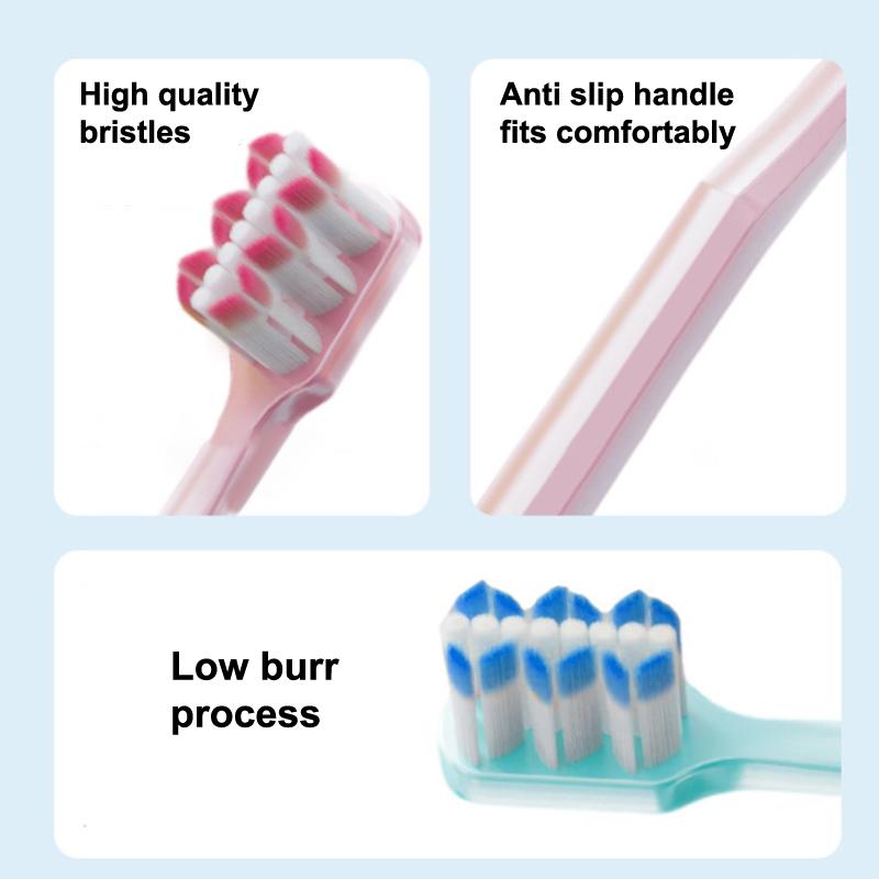 1/3 Pcs Ultra-Fine Soft Waves Head Manual Toothbrush Soft Fiber Deep Cleaning Toothbrush Portable Household Travel Cleaning