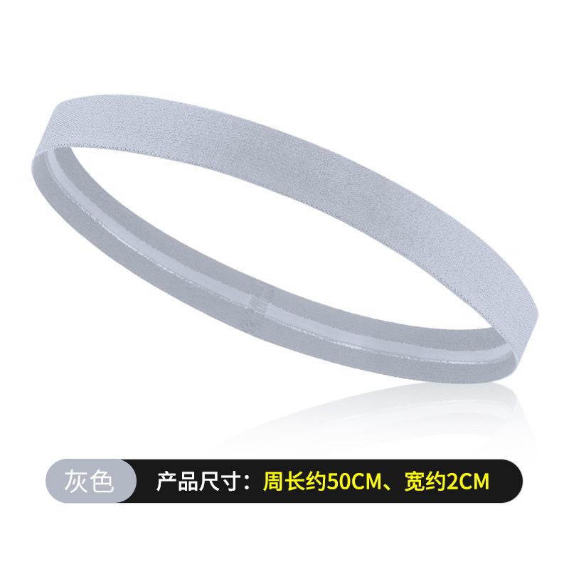 Non Slip Stretch Elastic Sweatband Unisex Men Women Sports Headband Sweatband Solid Color Gym Running Yoga Hair Bands Silicone