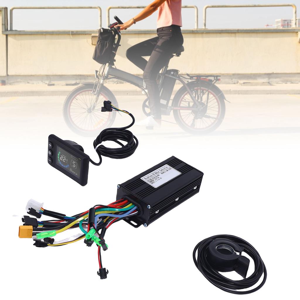 Electric Bike Controller Kit 36V 48V 26A 3 Mode Controller with 130X Thumb Throttle S869 Color Displ