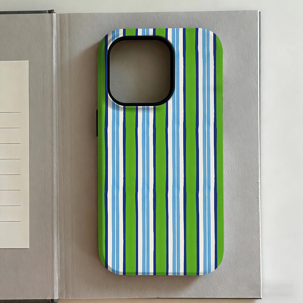 

Luxury Y2K Stripes Phone Case for iPhone 17 16e 16 15 14 13 12 11 X XS XR XSMAX 7 8 Air Pro Max Plus Luxury Double-layer iPhone 11