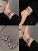 Unique Alloy Bracelet With Geometric Irregular Patterns For Students And Couples