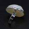 Natural White Conch Ring for Women Men Seashell Finger Rings Adjustable Silver Color Summer Beach Party Jewellery 25x30mm