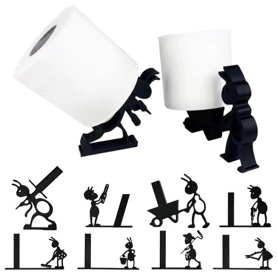 Ant Paper Roll Holder Cute Ant Shaped Toilet Roll Holder Tabletop Toilet Paper Holder Paper Dispenser for Home Bathroom Kitchen RV Decoration