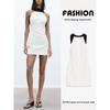 Za2025 Summer New Product Women's Clothes Fashion Elegant Stitching Sleeveless Round Neck Short Dress 3067339 250