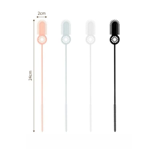 SITEDAN Straw Brush, Silicone Cleaning Brush, Ultra-Fine Water Bottle Brush, 8-Piece 3-in-1 Straw Cleaner, Flexible and Reachable In Gap