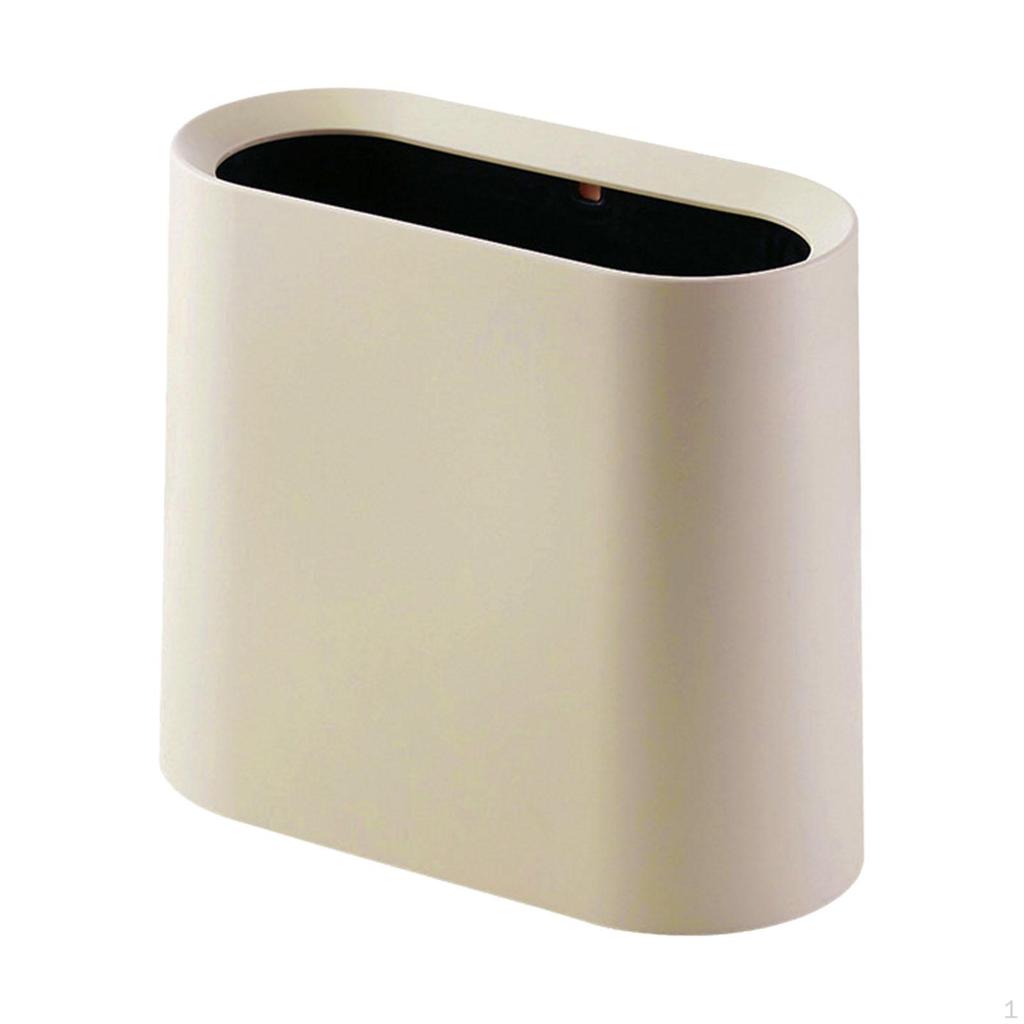 Slim Trash Can Dustbin Garbage Multipurpose Easy to Clean Wastebasket Narrow Small Bin