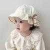 Thin Baby Girl Bucket Hat Sweet Flower Kids Outdoor Sunscreen Hat Cute Panama Fisherman Cap