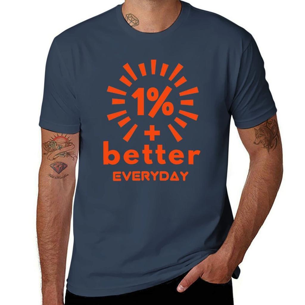 PERCENT BETTER EVERYDAY ONE TShirt Basic Solid Color Short Sleeve TShirt