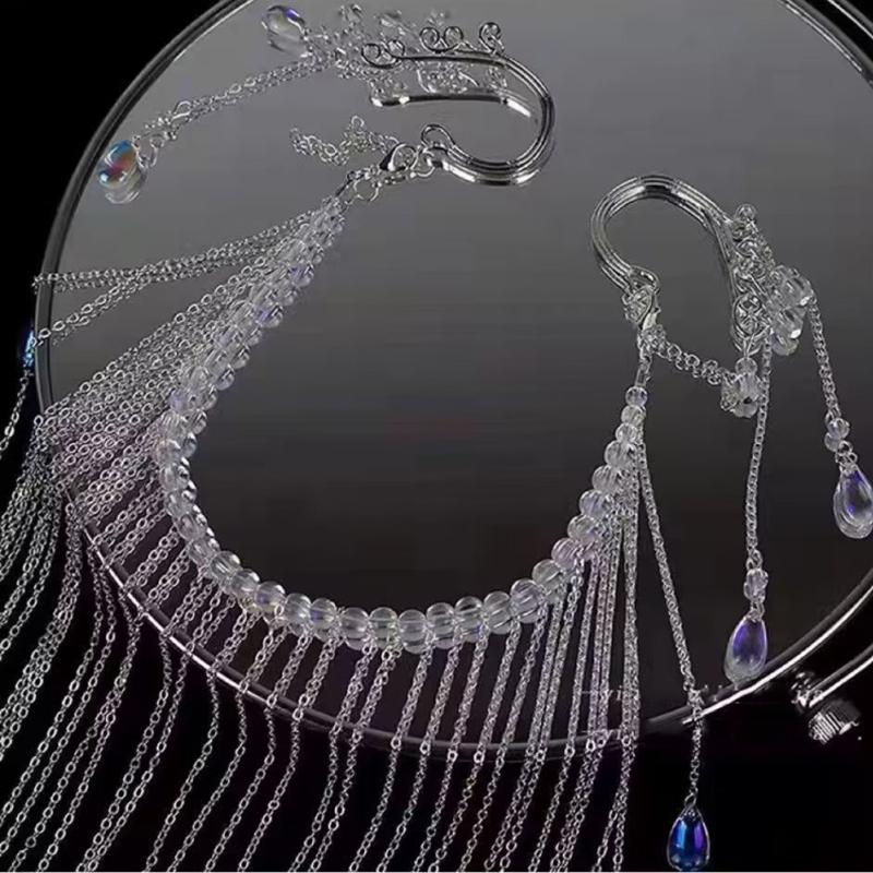 Quastenmaske Maskerade Luxus Gesichtsschmuck Sexy Kette Wassertropfen Cosplay Gesichtszubehör Bedecken Gesicht Stirn Kopfschmuck