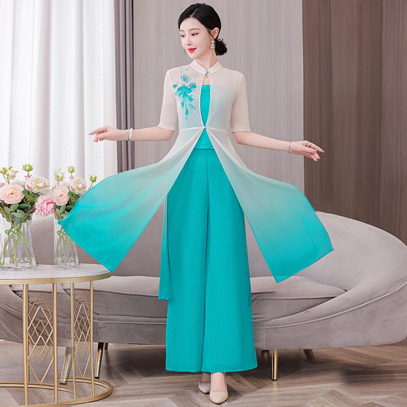 

Chinese Style Beauty Salon Uniform Set: Foot Massage Technician & Hotel Front Desk M