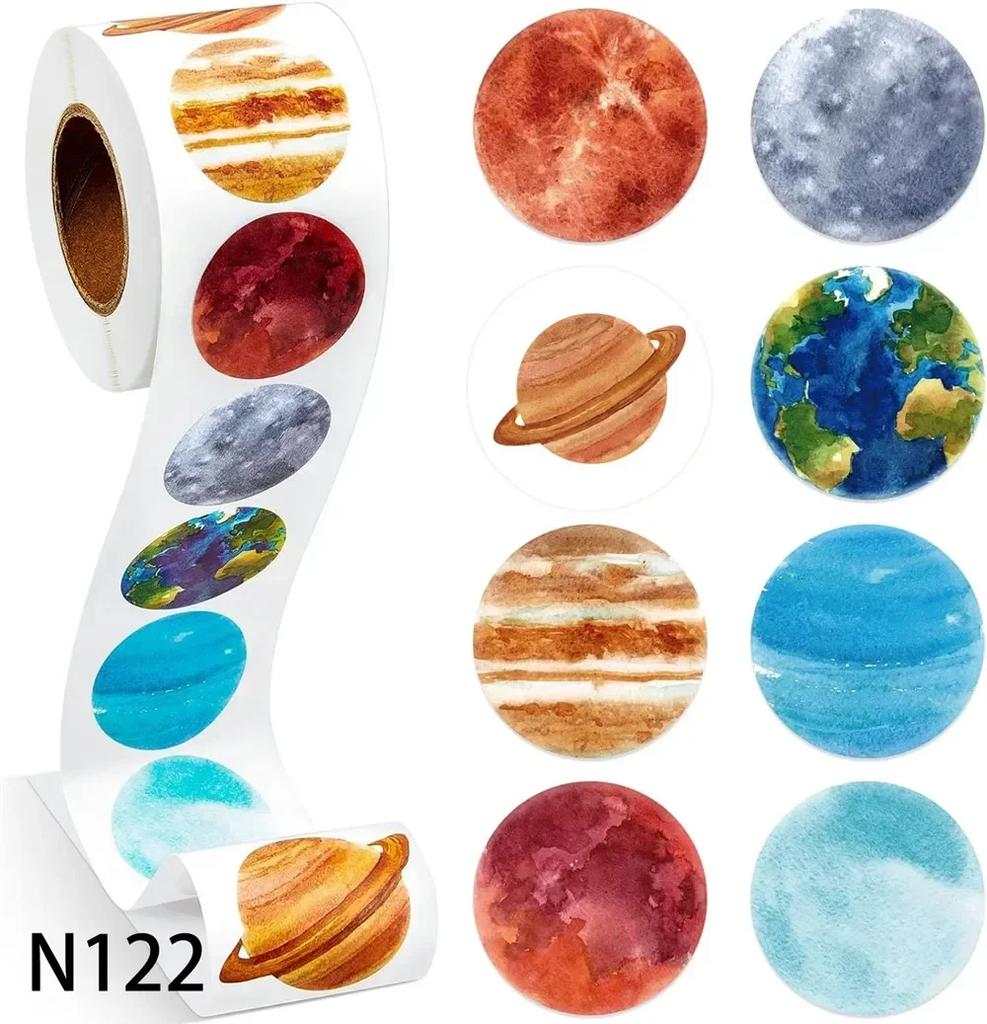 Animals Stickers 500Pcs/Roll Heterotypic Forest 2.5cm/1.0'' Art Labels Learning Rewards Adorn Gifts For Watercup Phone PC Pad