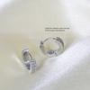 Titanium Steel Gold Double C Full Diamond Zircon Earrings Women's Stainless Steel Earrings Geometric Earrings Light Luxury Premium Earrings