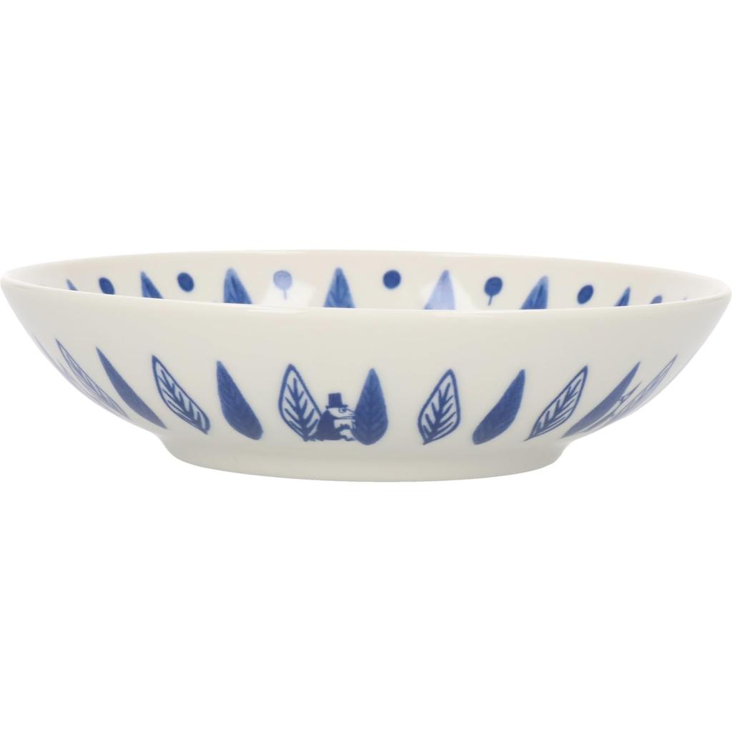 MOOMIN "Blue Flora" Bowl and Plate Set (3 pieces, 17cm each) - Nordic Style, Moomin Merchandise, Mother's Day Gift, Made in Japan, MM7000-76