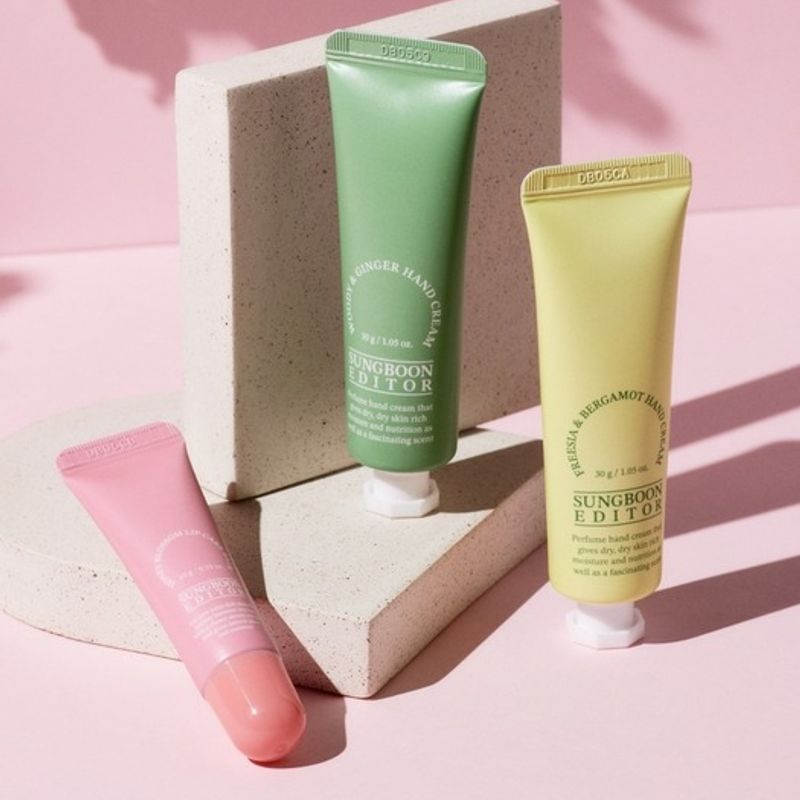 

SUNGBOON EDITOR [Moisturizing Set] Perfume Hand Cream (Choose 1 of 2) & Collagen Lip Balm Set Freesia & Bergamot Hand Cream 30ml +Lip Balm 1
