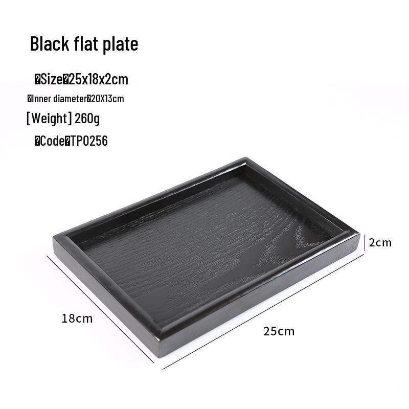 Handcrafted Japanese Orchid Rectangular Wooden Tea Tray with Custom Logo for Hotels and Restaurants