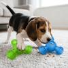 Verschiedene Farben Hundefutterspielzeug 3-Loch Rundes Hundepuzzle-Spielzeug Zahnpflege Kauspielzeug Tägliche Fütterung
