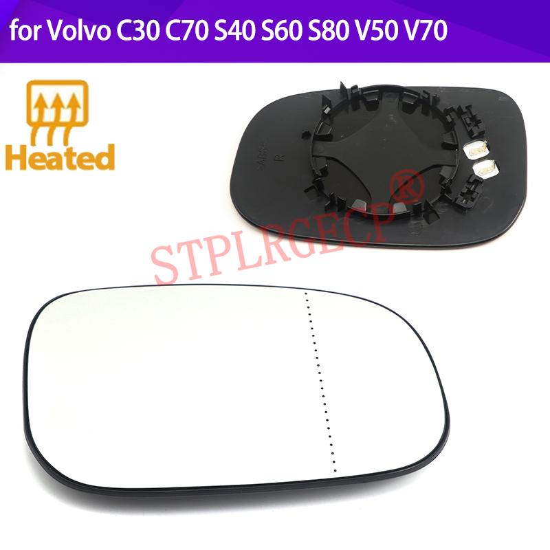 Stplrgecp Passenger Side Driver Side Left or Right Door Side Heated Wing Mirror Glass Lens for Volvo C30 C70 S40 S60 S80 V50 V70